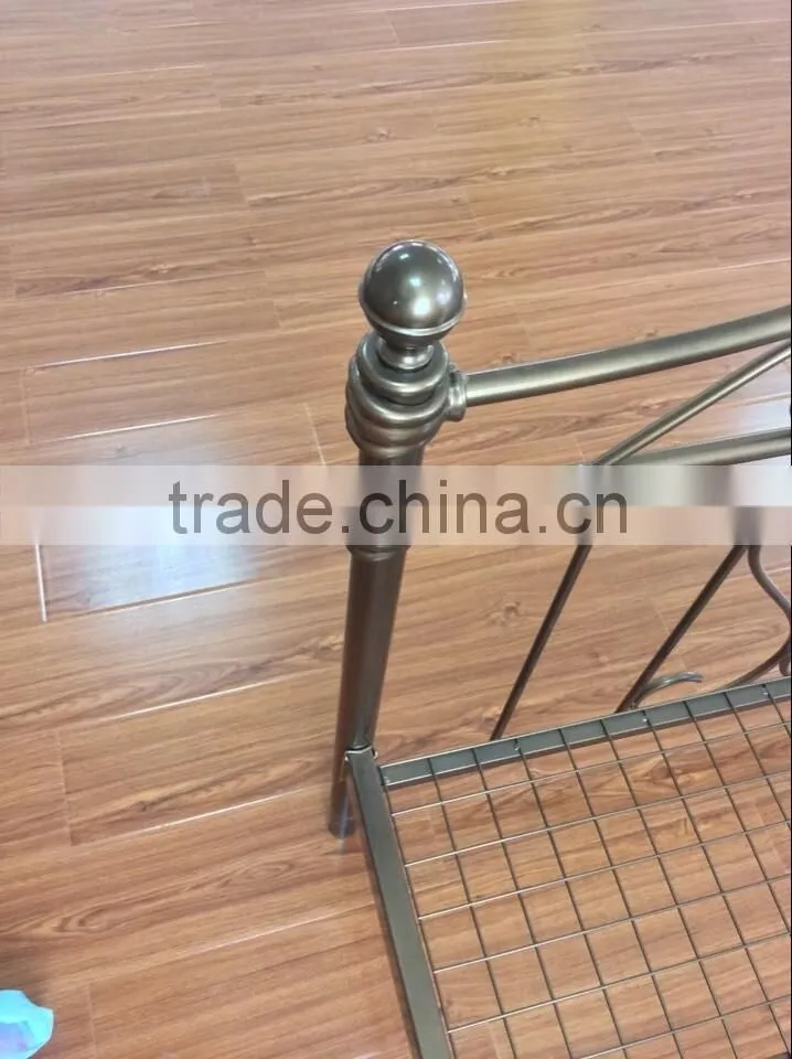 Fashion Twin Size Metal Bed, Bronze Golden