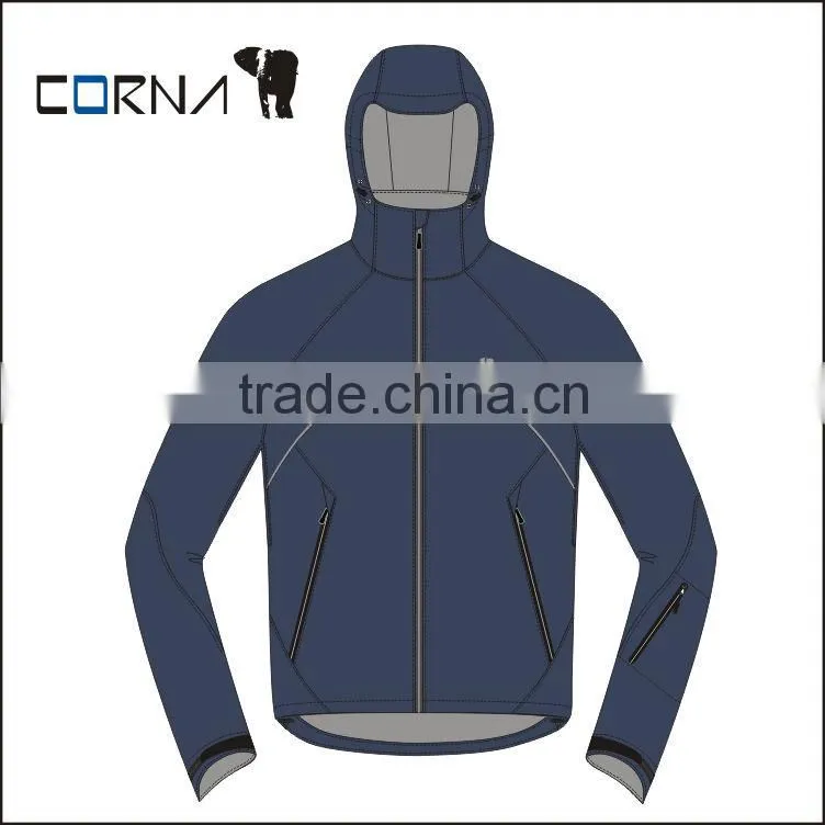 Blue cheap wholesale hooded thin sport jacket