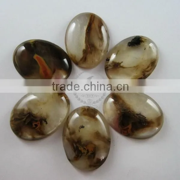 30x40mm big oval yellow brown artificial cloudy pattern glass cabochon DIY jewelry supplies findings 4120090