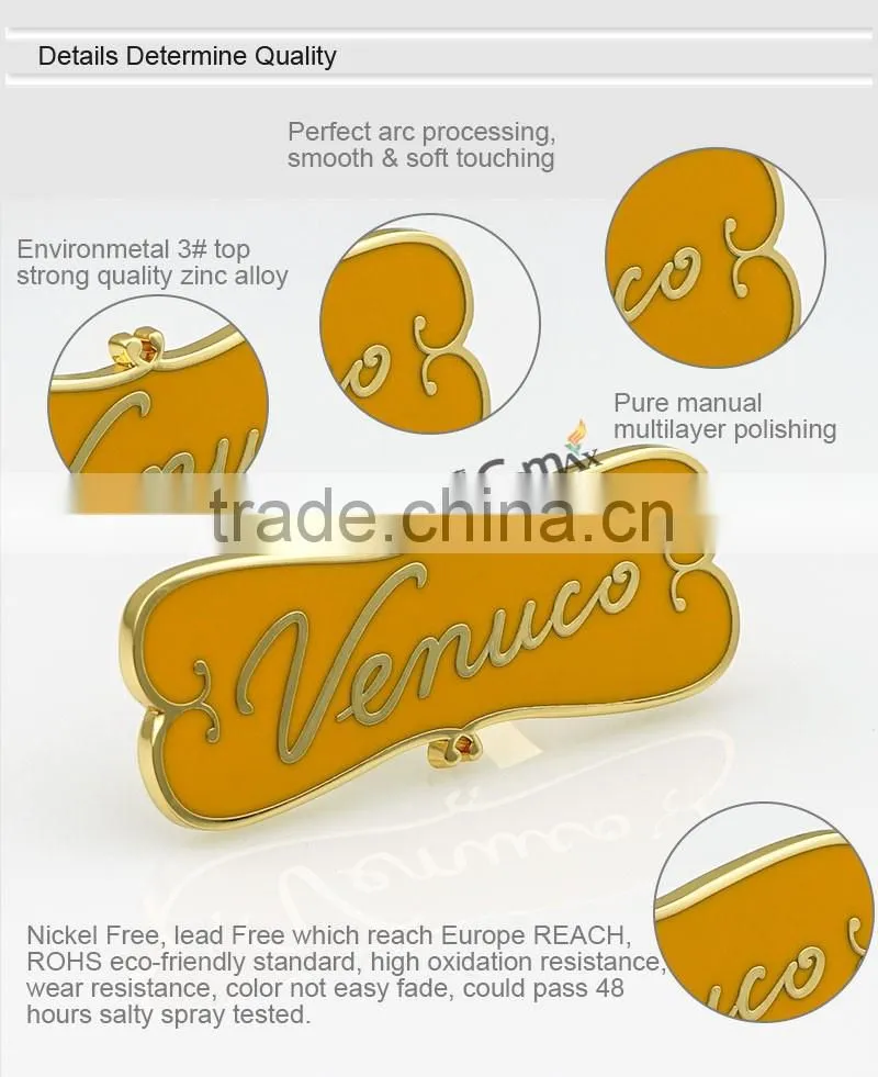 Different color filled custom fancy handbag metal logo