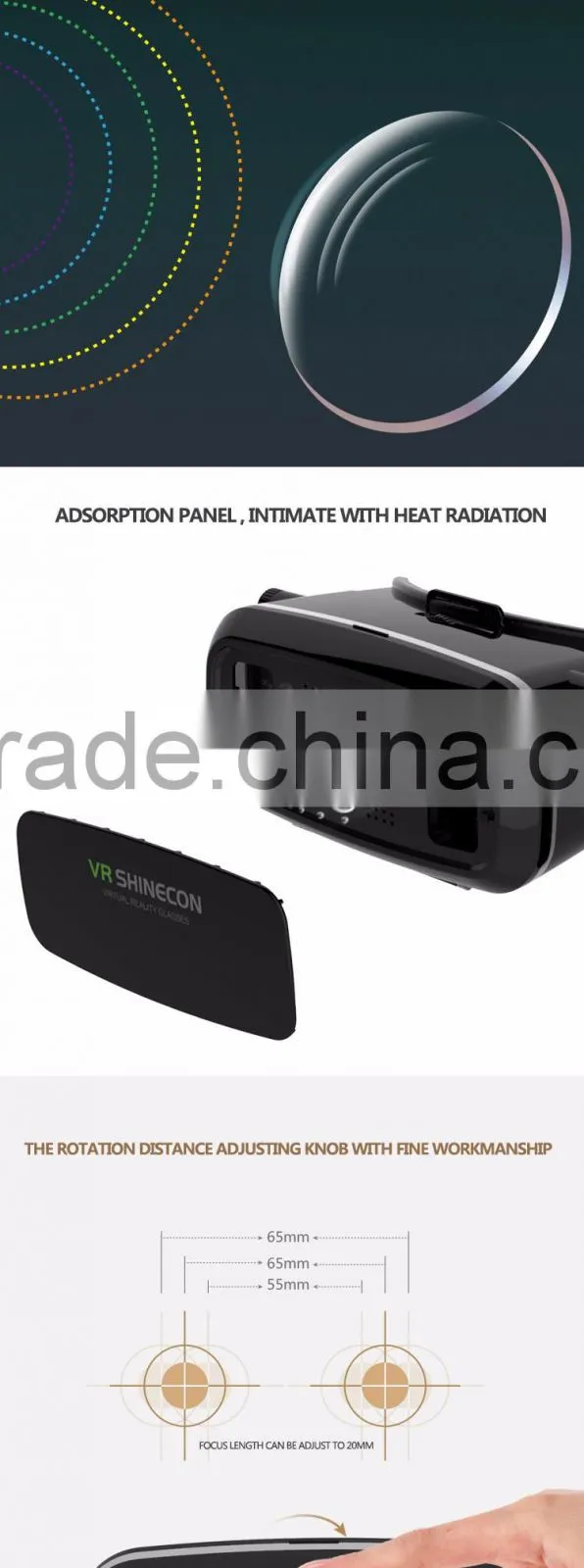 shenzhen 3d vr box 2 controller vrarle virtual reality glasses 3d vr
