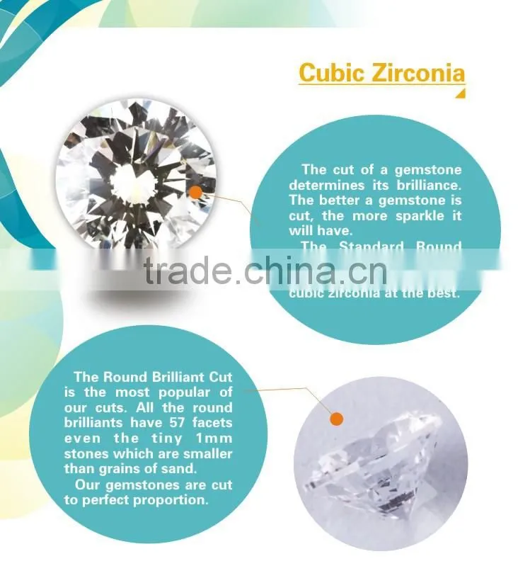Cubic Zirconia Supplier Heart and Arrow Cut Machine Cut CZ