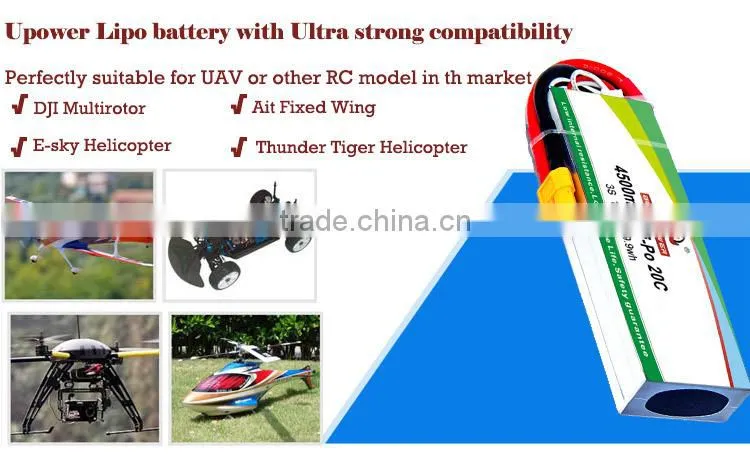 High rate and Hifh ppower lithium polymer battery 20c11.1v 4500mah