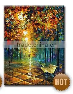 canvas semi abstract flower oil painting for wall decor