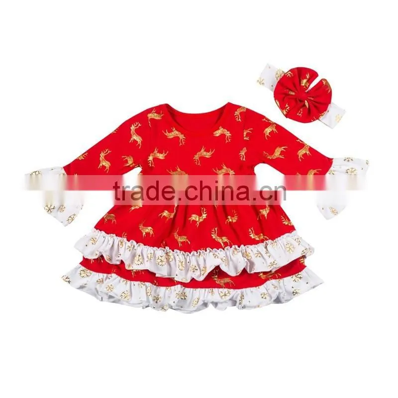 2016 Newest Design Christmas Clothing for Baby Girls,Baby Dress from Yiwu Kapu,Kids Christmas Gifts