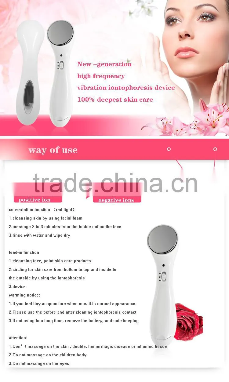 Skin care instrument iontophoresis device, iontophoresis machine