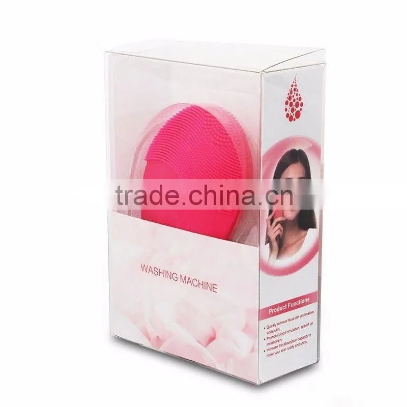 Natural Silicone Electric Facial Cleansing Fo rea Rechargeable Face Spa Cleaning Brush