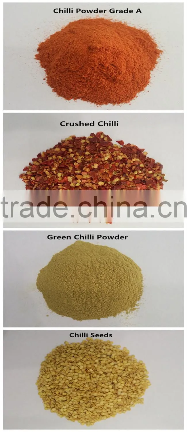 ISO9001 HACCP OU BRC Certificated GREEN HOT CHILI POWDER
