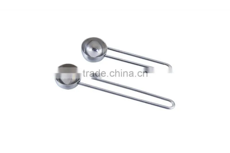 Round scoop metal measuring spoon