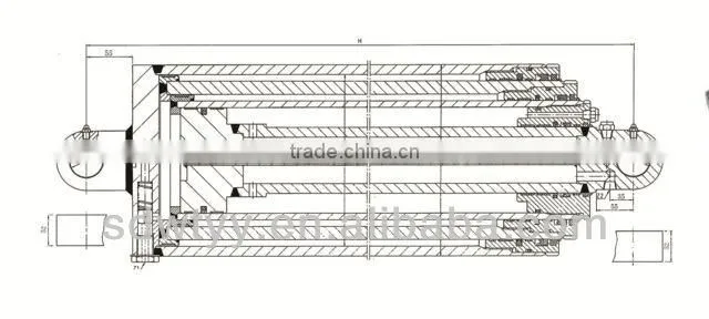 oil drilling hydraulic cylinder from China
