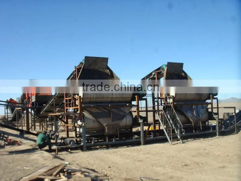 Low intensity wet drum permagent magnetic separator