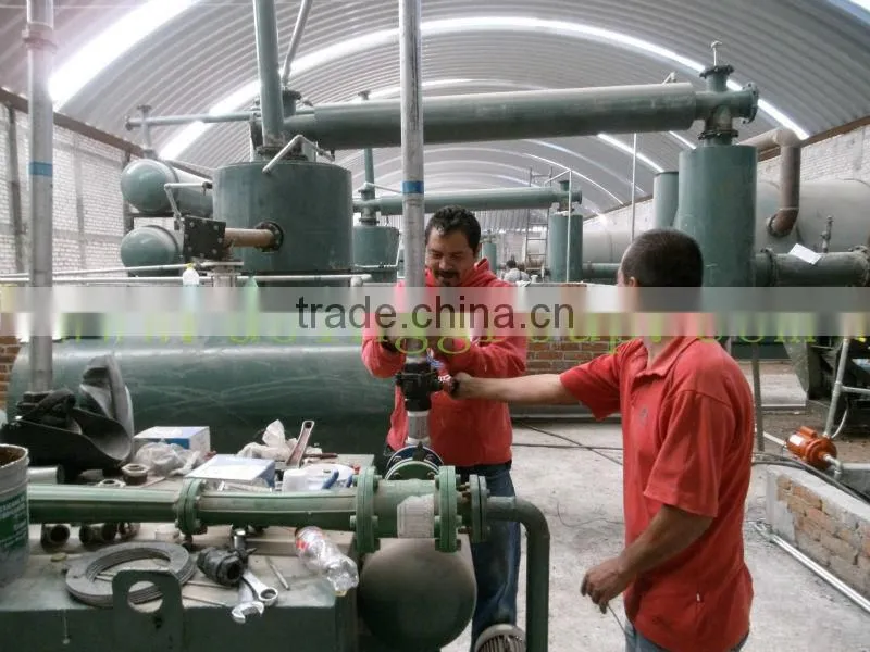 Hot sell in Romania! waste tires to oil machine