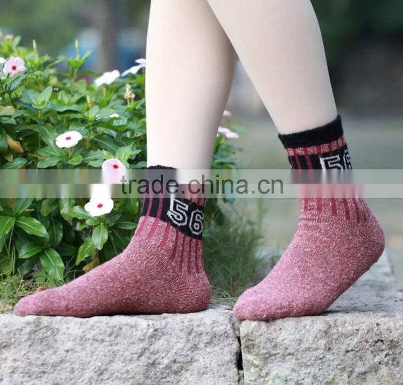 Oskate woman sports sock, knitted cotton woman sock