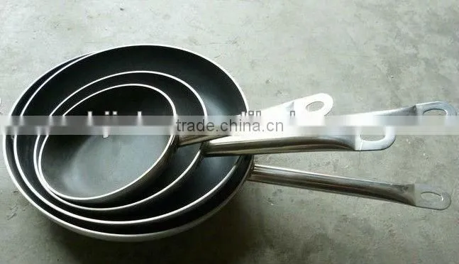 aluminum nonstick frypan outside sanded