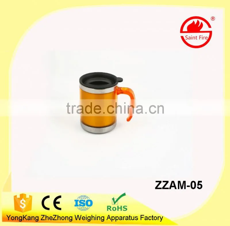 double stainess steel plastic auto mug travel cup 400ml