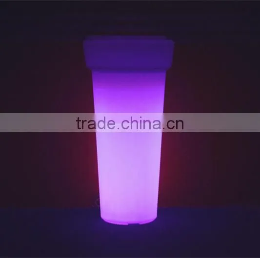 BSCI approval LED Flower pot/High quality Rgb LED planter/plastic decorative flower pots