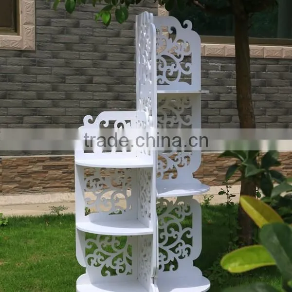 New Material, waterproof WPC white baroque shelf