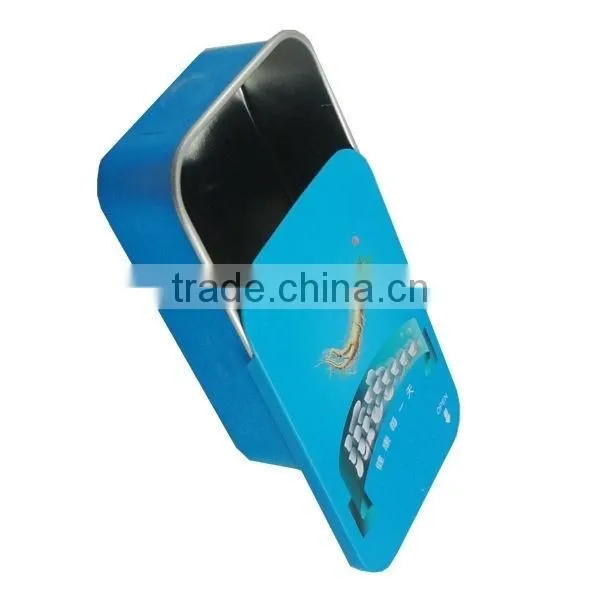 wholesale rectangular metal gift tin box for mint