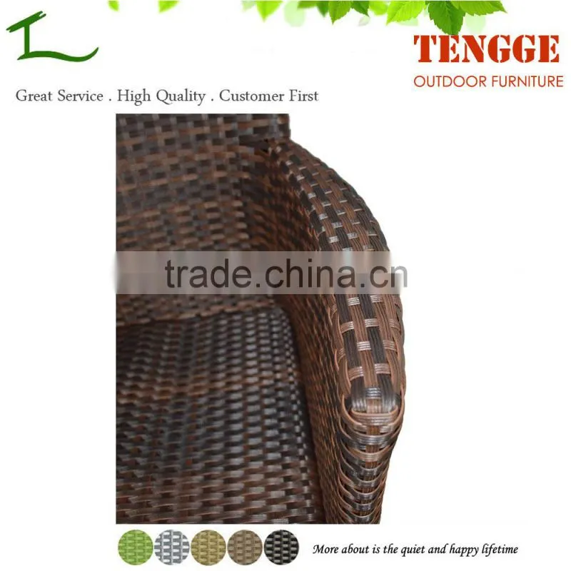 Outdoor furniture syntheric wicker armrest dining chair