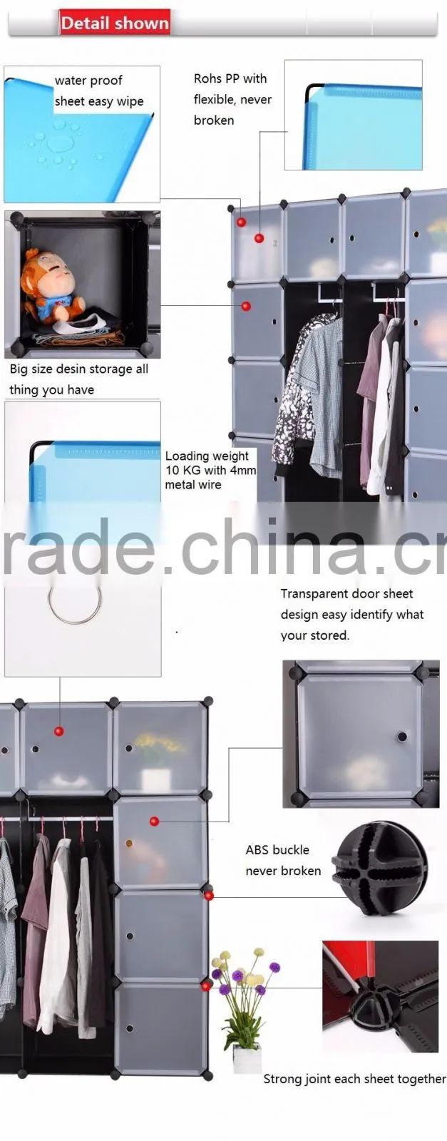 Pure color combination cabinet