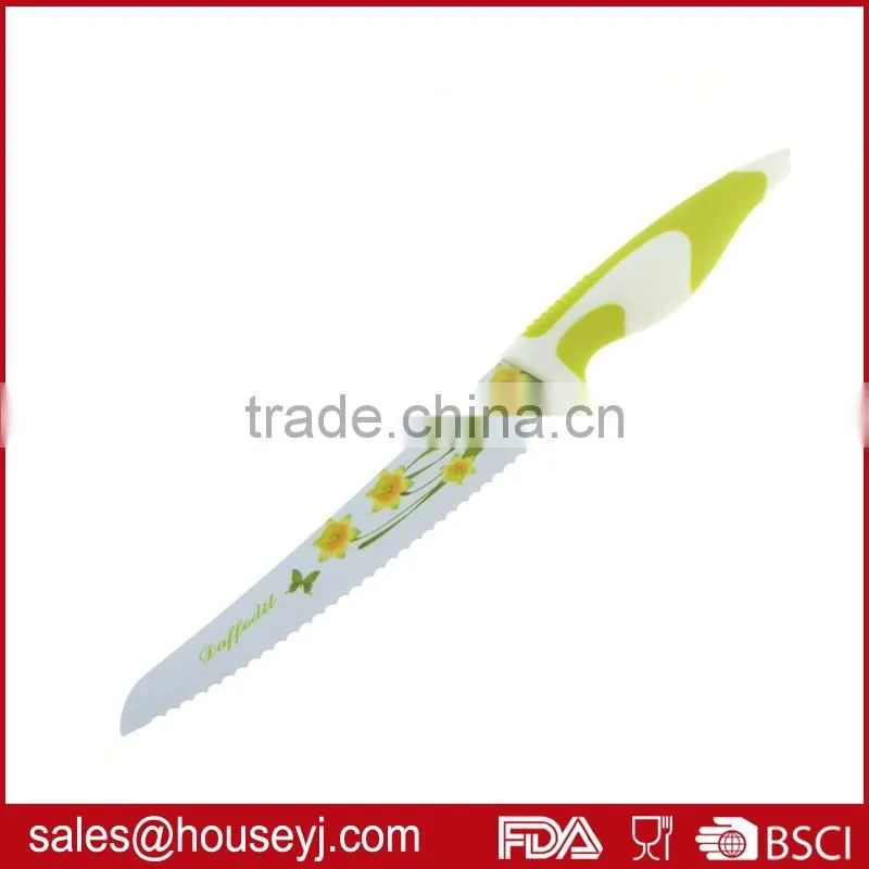 Set of 6pcs knife set 5pcs non stick color kitchen knife+1pc ceramic peeler with EVA box packing