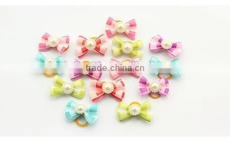 CY197 Handmade Pet Grooming Accessories Products Dog Bow Hair Little Flower Bows For Dogs Charms Gift