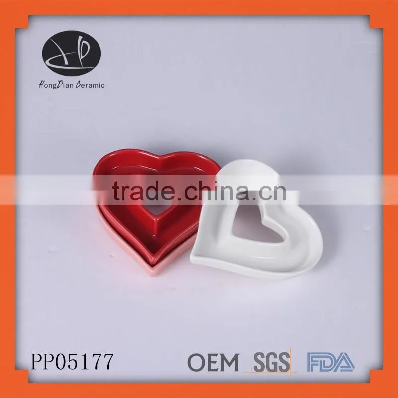 ceramic porcelain,Ceramic Material and Porcelain Ceramic Type heart shape dinner plates for weddings