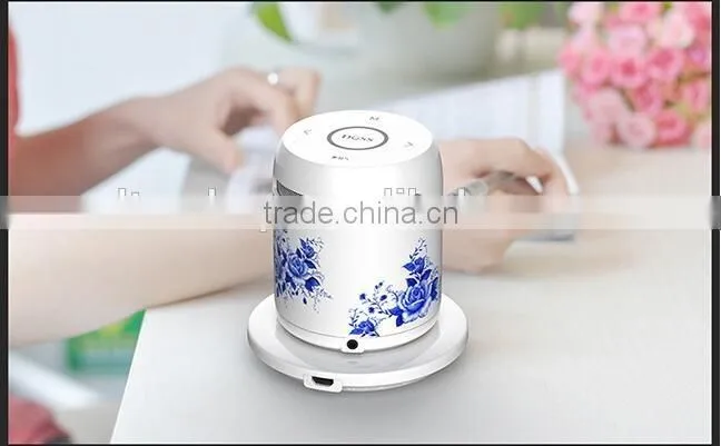 New Design Ceramics Wireless Charger Bluetooth/NFC Speaker Wireless Card Reader Bluetooth Ceramics Speaker
