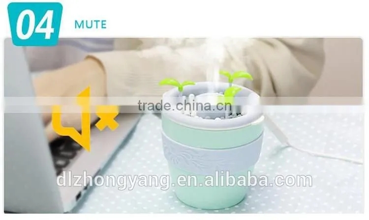 Negative ions Desktop decoration mini usb personal plant humidifier