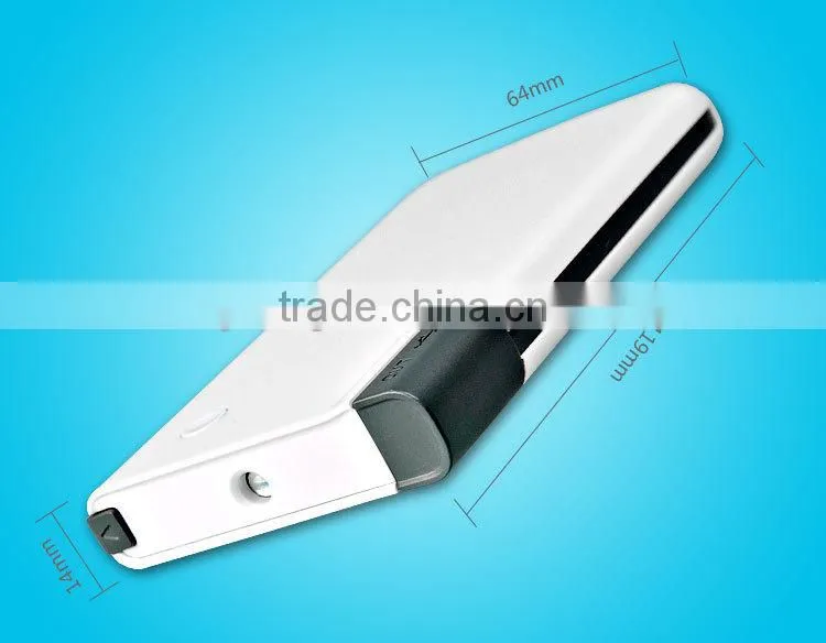power bank factory credit card power bank with built in cable for samsung galaxy tab