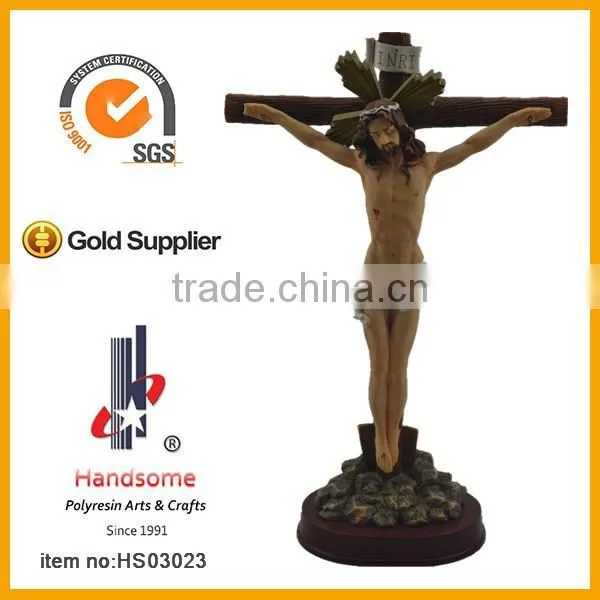 Resin wood crucifix cross crucifix statue fashion crucifix pendant