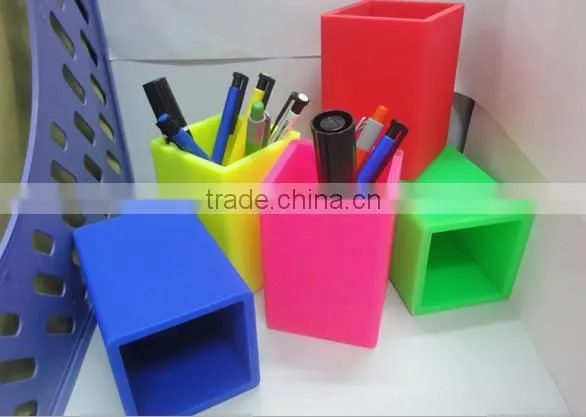 unbreakable silicone pen container eco friendly
