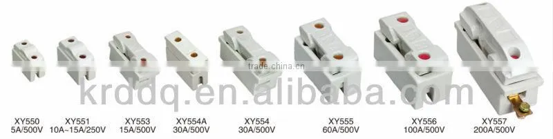 5A-200A ceramic fuse holder with copper fitting