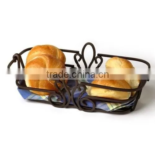 Black Bread Fruit Basket Holder Bowl