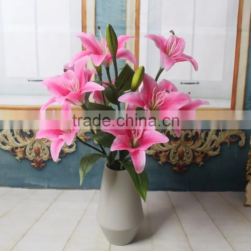 Handmade wedding decorative artificial flower nature touch lily