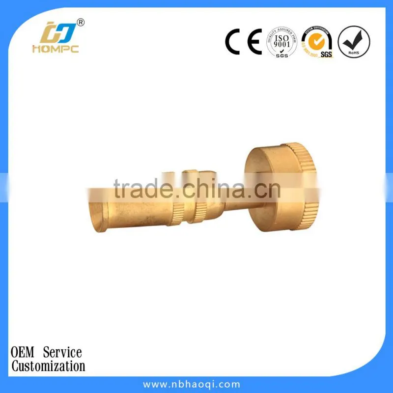 Heavy duty adjustable twist solid brass hose nozzle