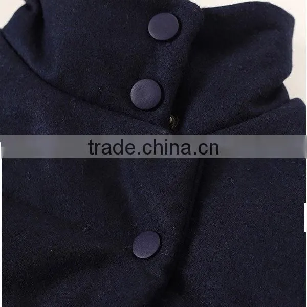 Factory women fashion comfortable winter spring sleeveless asymmetrical front short back long blue jacket