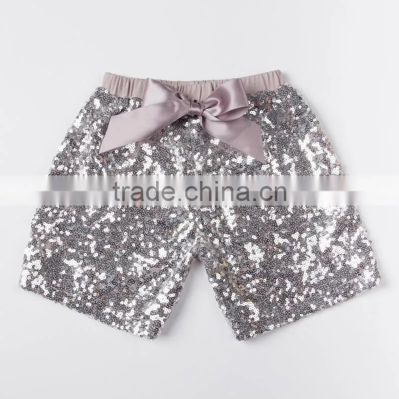 china product and factory direct sale wholesale cotton sequin sparkle shorts for baby kids for sports