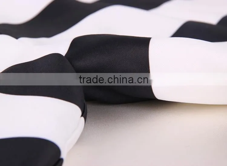 New Sexy Black White Stripes Chevron Print Strapless Evening Dress Fancy Maxi Dress Bodycon Dresses For Summer