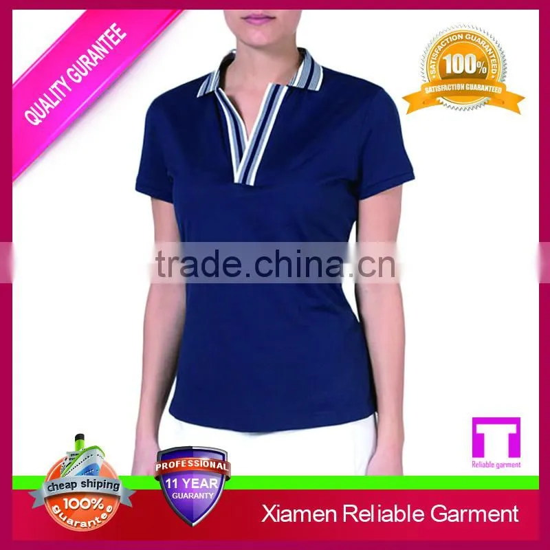 pique polo shirt for laday, women plain polo custom clothing manufacturers wholesale