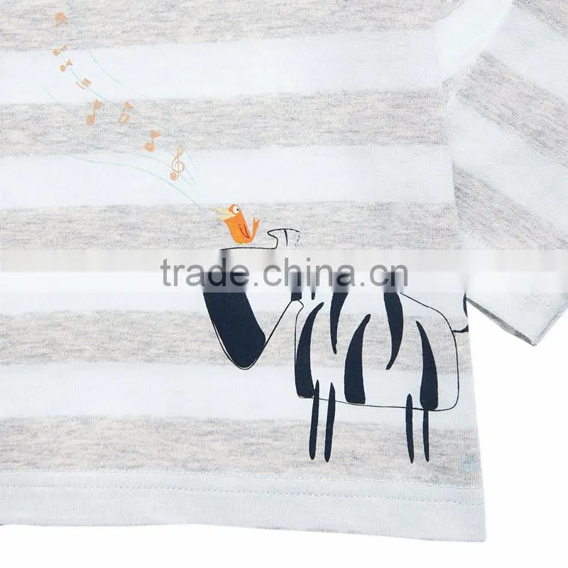 Open shoulder organic cotton baby boy t shirt