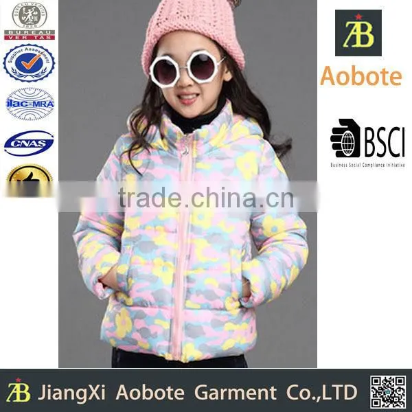 2015 Hgh Quality Outdoor Durable Camouflage Kid Padded Jacket