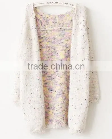 2014 hot sell wholesale high quality cotton long sleeve various color cardigan