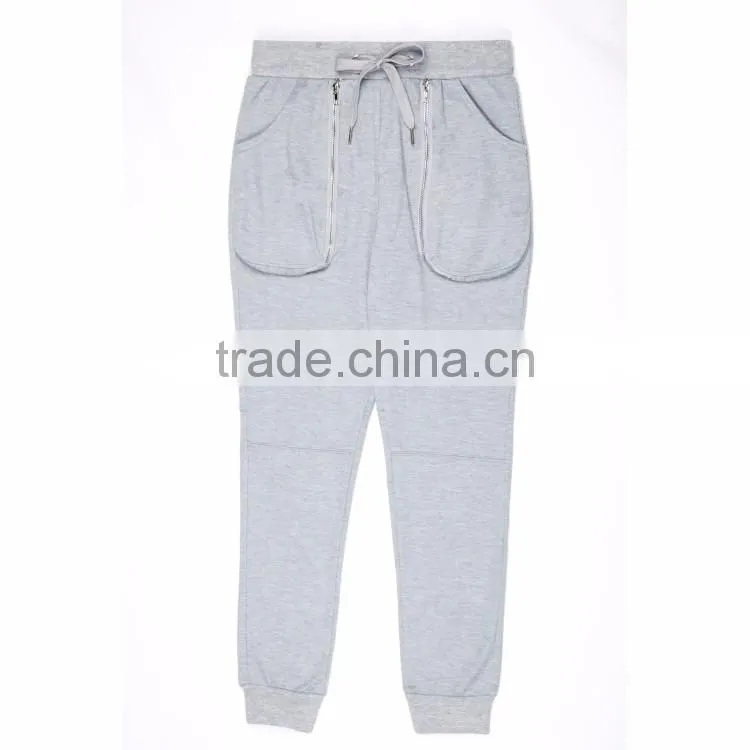2017 factory direct custom 100% polyester sweat pants slim fit men latest design pants