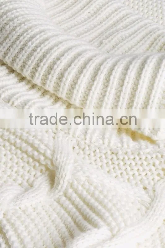 Lastest Design Cable Sweater Knitted Top For Ladies