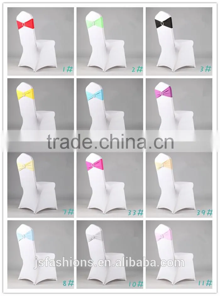 spandex lycra chair bands elastic chair sash with buckle for wedding
