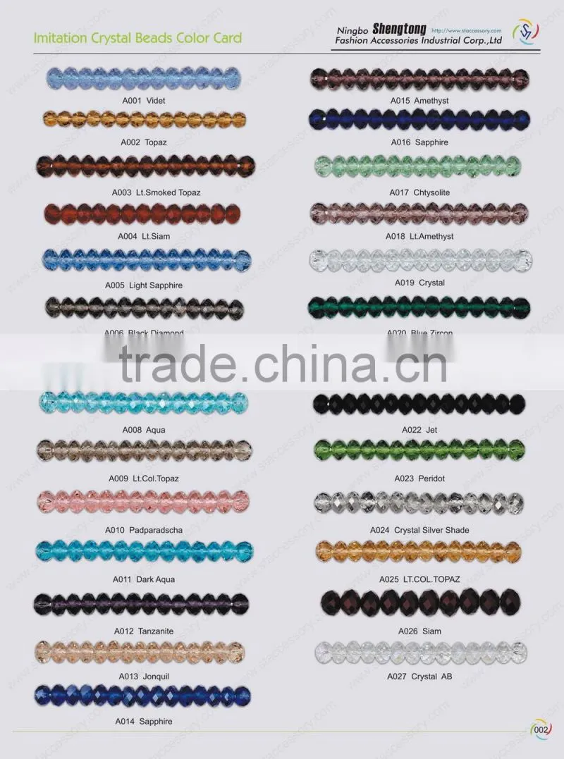 Various Colors Sizes Wholeslae Crystal Beads String