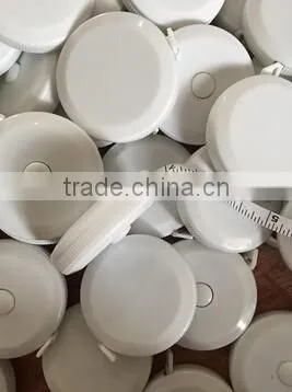 Promotional plastic round measuring tape with keychain