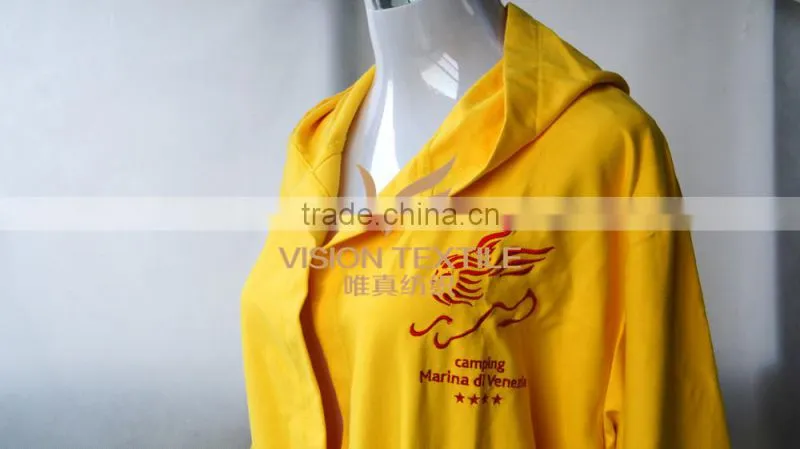 Polyester Hooded Microfiber Bathrobe