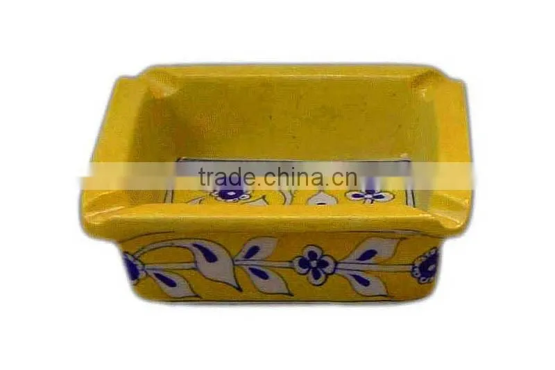 Royal Vintage Handmade Blue Pottery Ash Trays